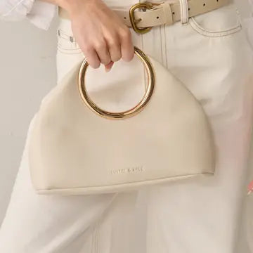 Sac à poignée Hailey Statement en blanc