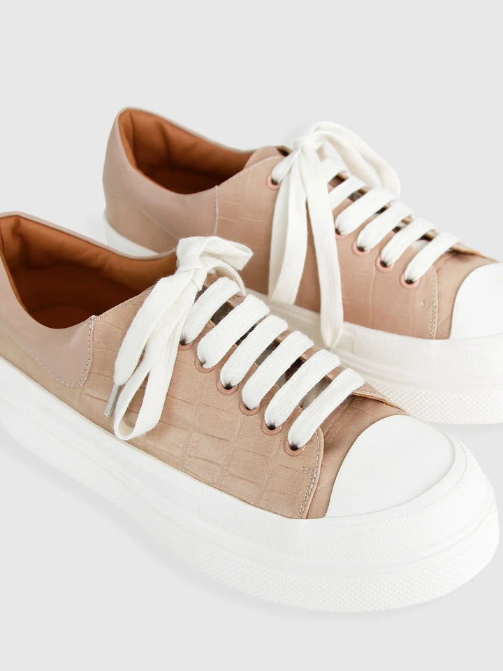 Espadrilles en cuir de crocodile Just A Dream - Semelle intérieur rembourrée