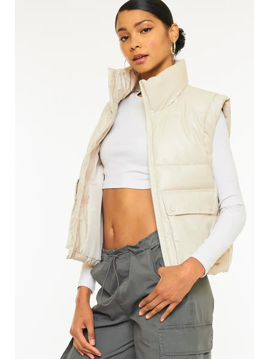 Veste doudoune courte sans manches - Jade