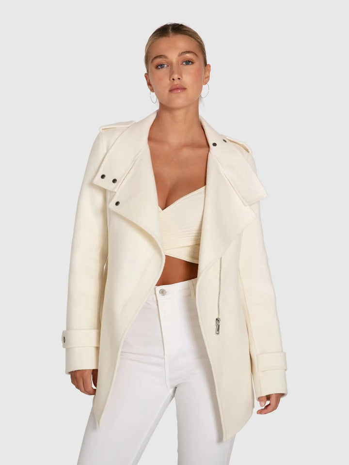 Manteau de moto en laine mélangée Bad Girl