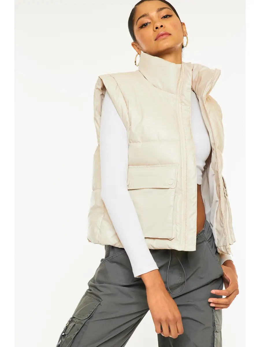 Veste doudoune courte sans manches - Jade