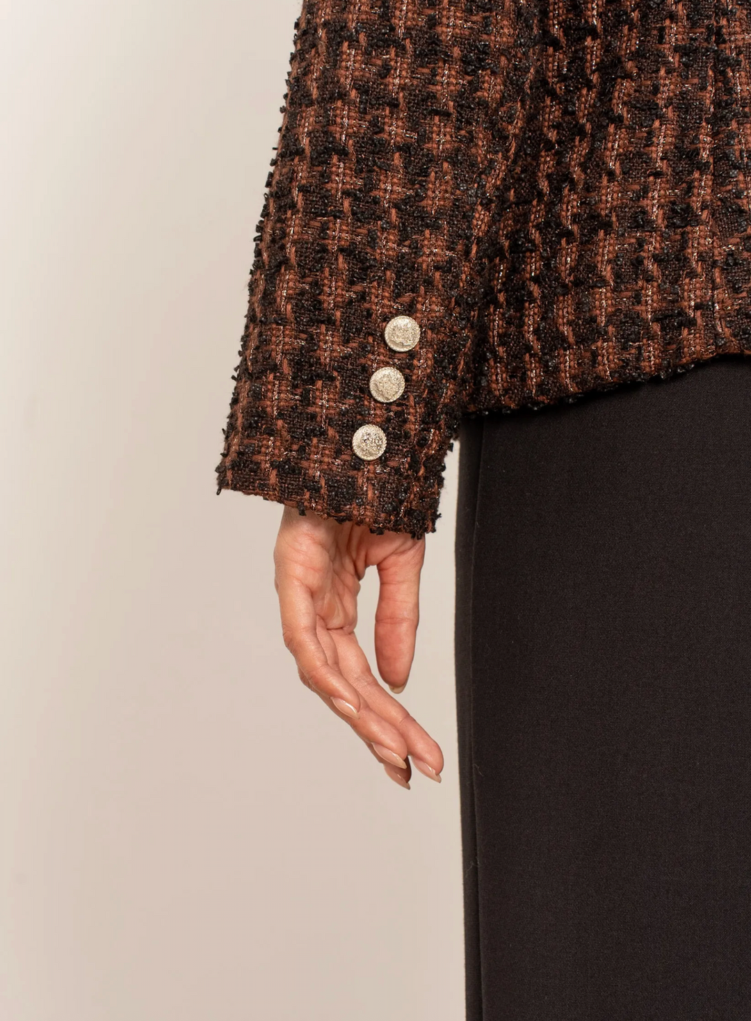 Blazer structuré à carreaux