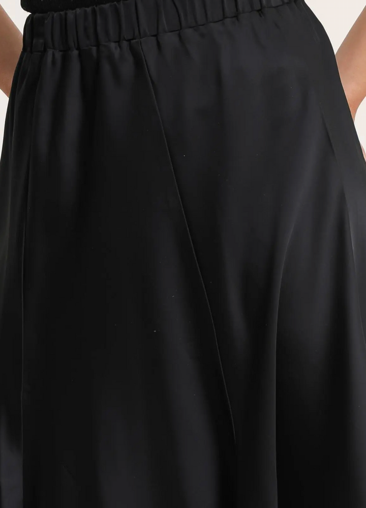 Jupe midi satinée imprimée