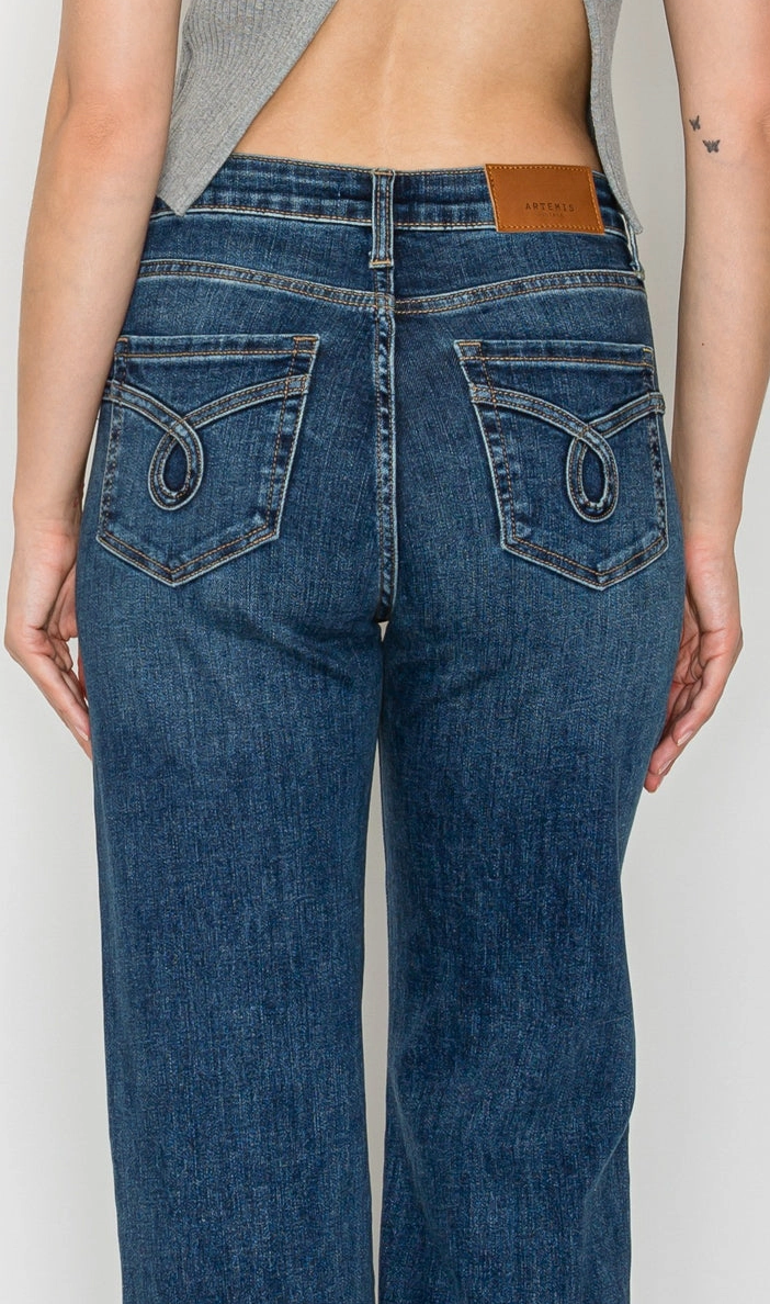 Jean évasé Holly décontracté taille haute avec contrôle du ventre