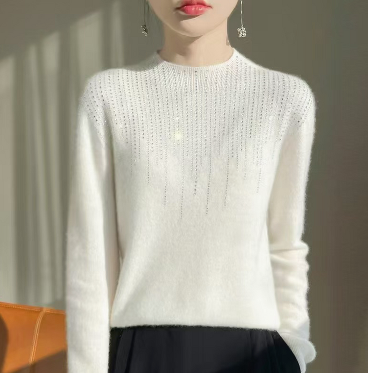 Pull en maille à strass étincelants