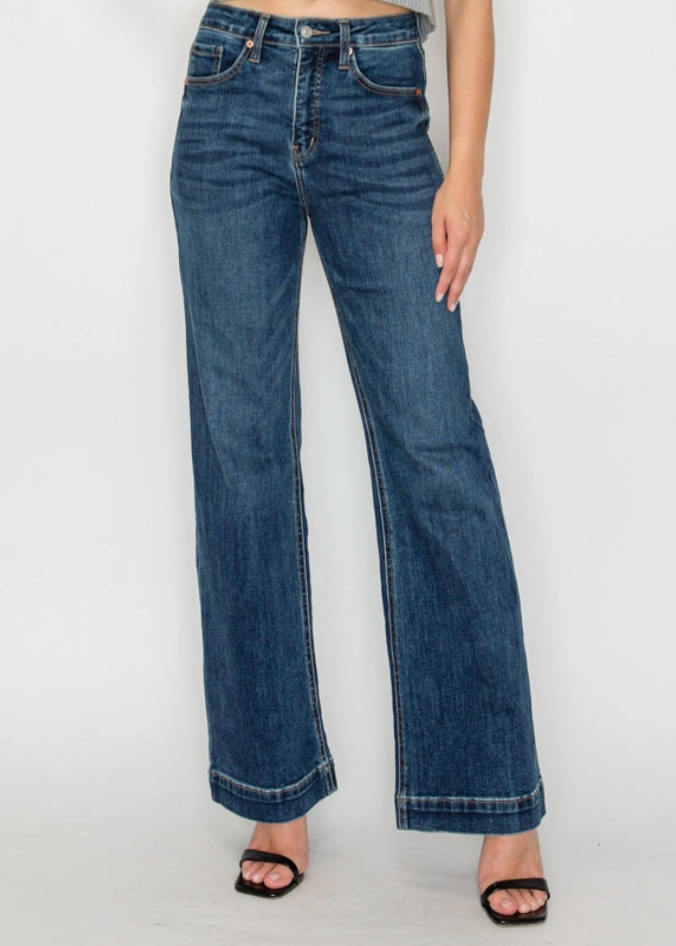 Jean évasé Holly décontracté taille haute avec contrôle du ventre