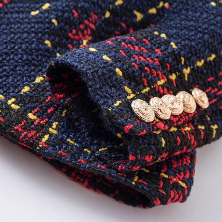 MULTI Chic Plaid Fitted Blazer