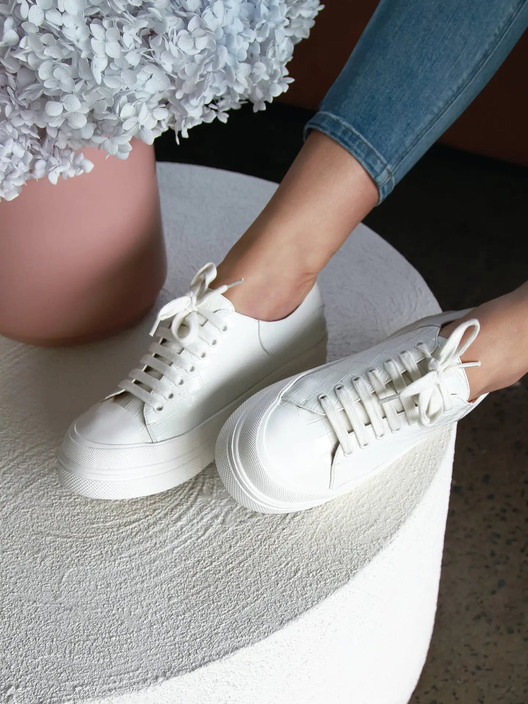 Espadrilles en cuir de crocodile Just A Dream