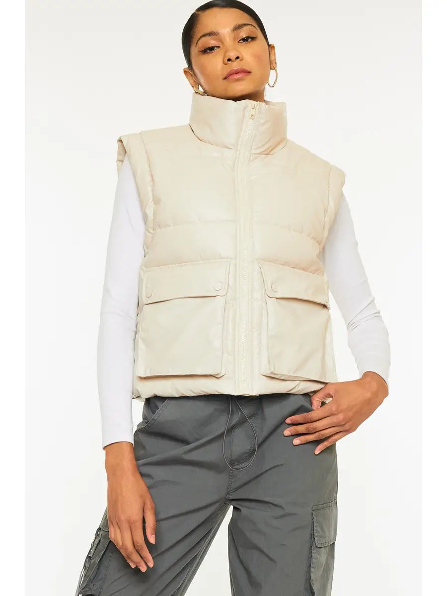 Veste doudoune courte sans manches - Jade