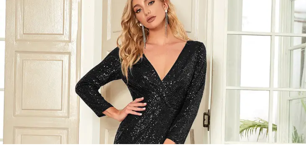 Sparkly black dress