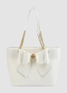 Sac cabas grand pour femme Aubrey à nœud et chaîne