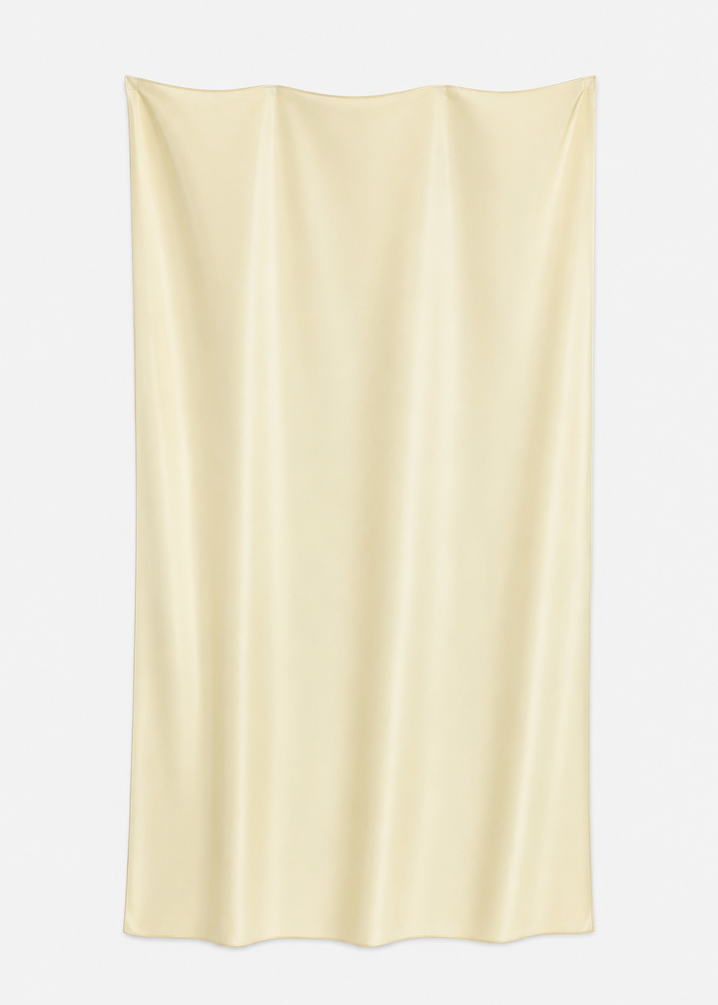 Foulard satiné jaune beurre