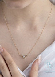 Pendentif en diamant cultivé en laboratoire en or jaune 10 carats