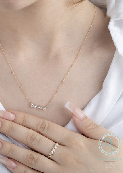 Pendentif en diamant cultivé en laboratoire en or jaune 10 carats