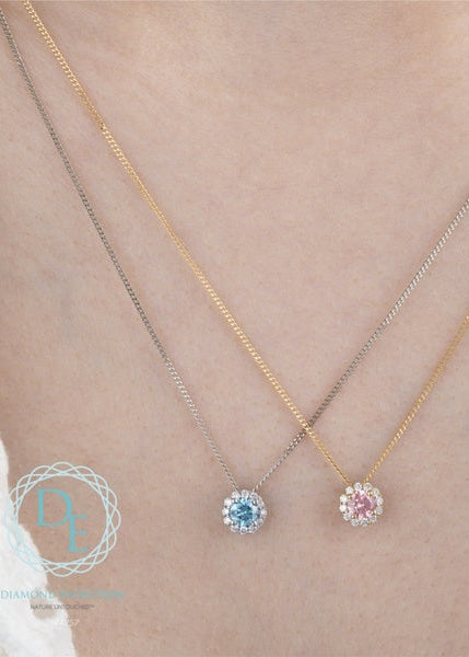 Pendentif en diamant cultivé en laboratoire en or jaune 10 carats