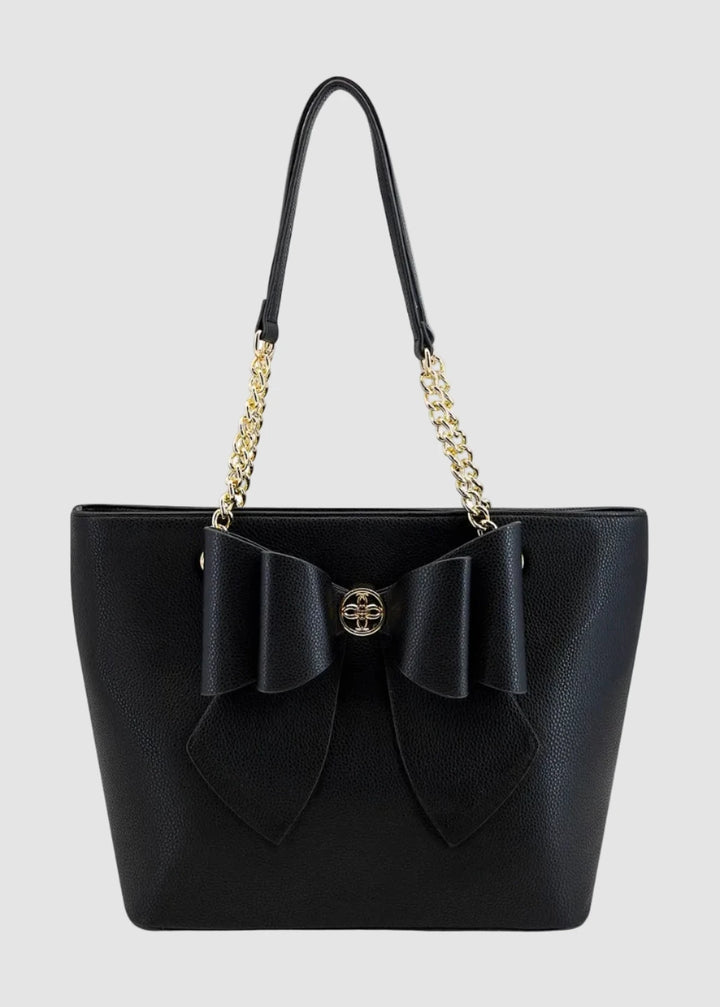 Sac cabas grand pour femme Aubrey à nœud et chaîne