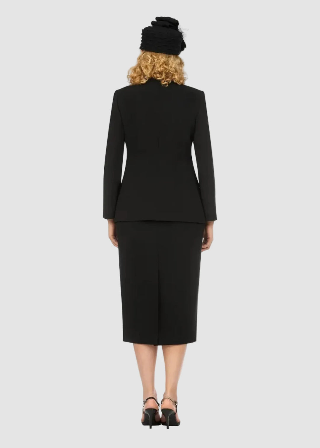 Costume à 1 bouton sans col, 3 pièces