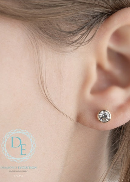 Boucles d'oreilles en diamant cultivé en laboratoire en or jaune 10 carats