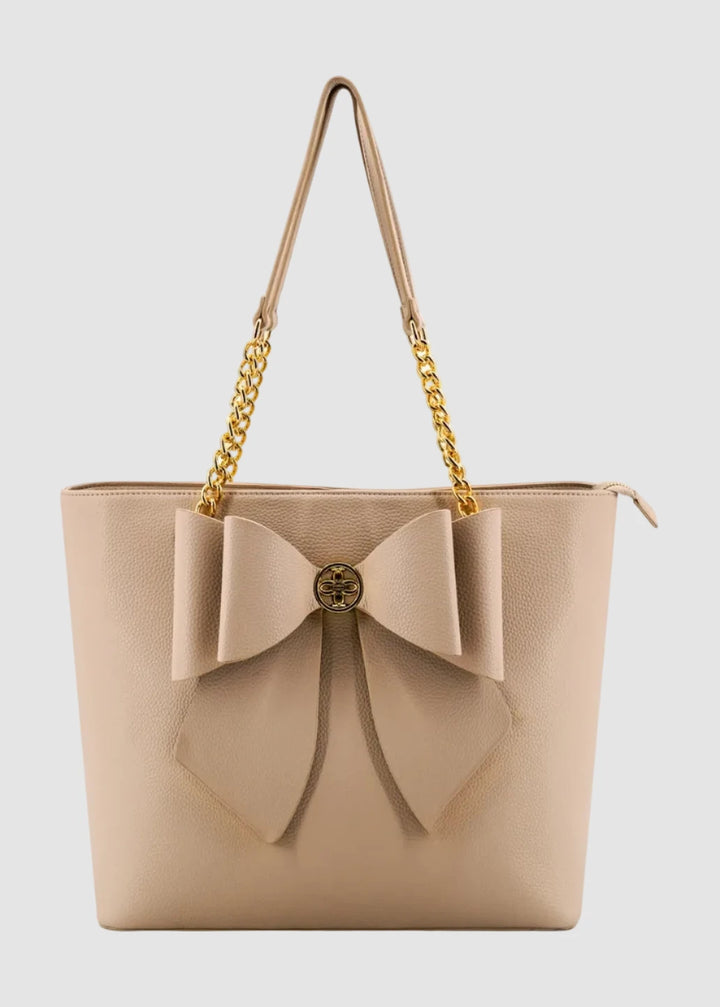 Sac cabas grand pour femme Aubrey à nœud et chaîne