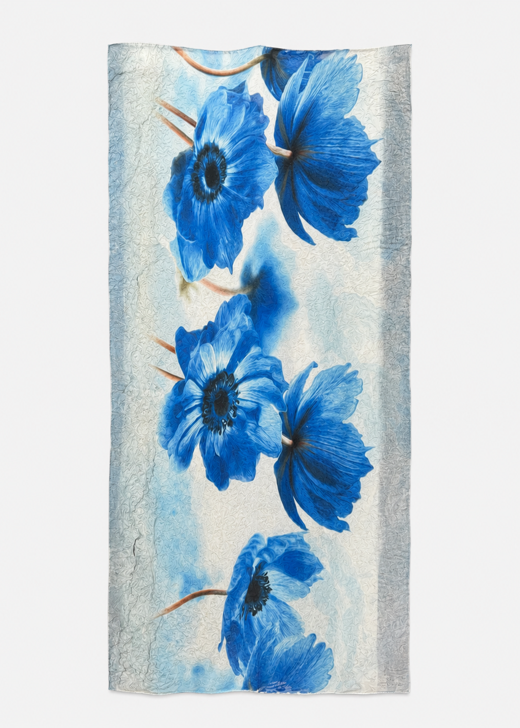Écharpes Fleur Bleuté