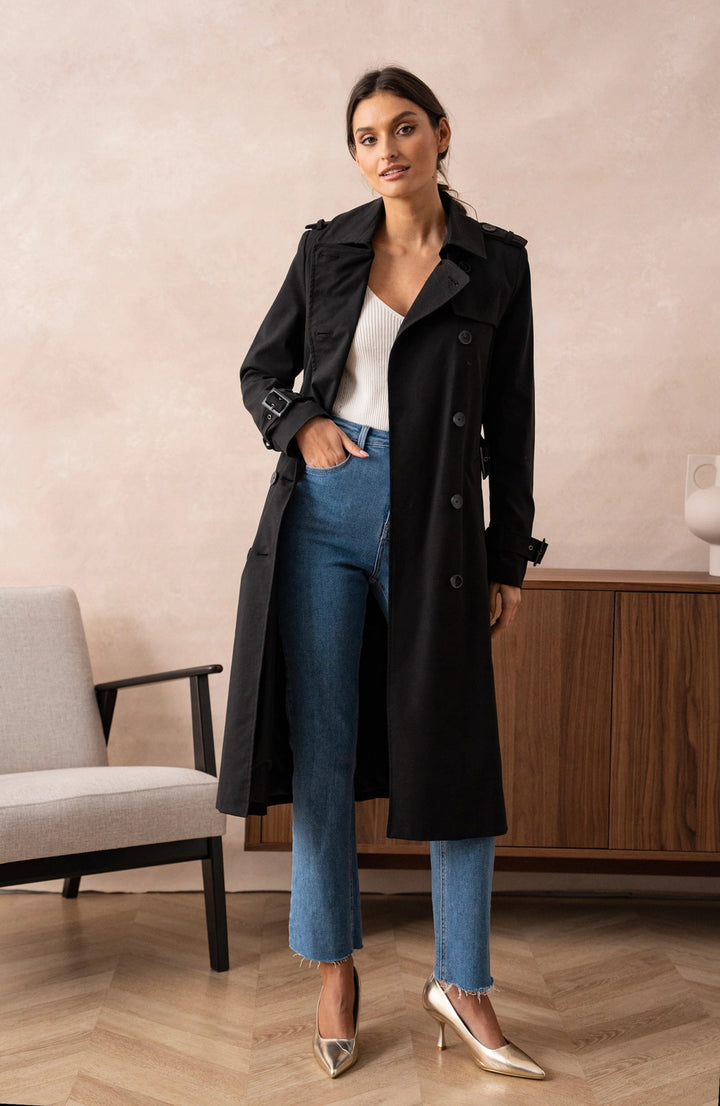 Trench coat long ceinturé - Cindy