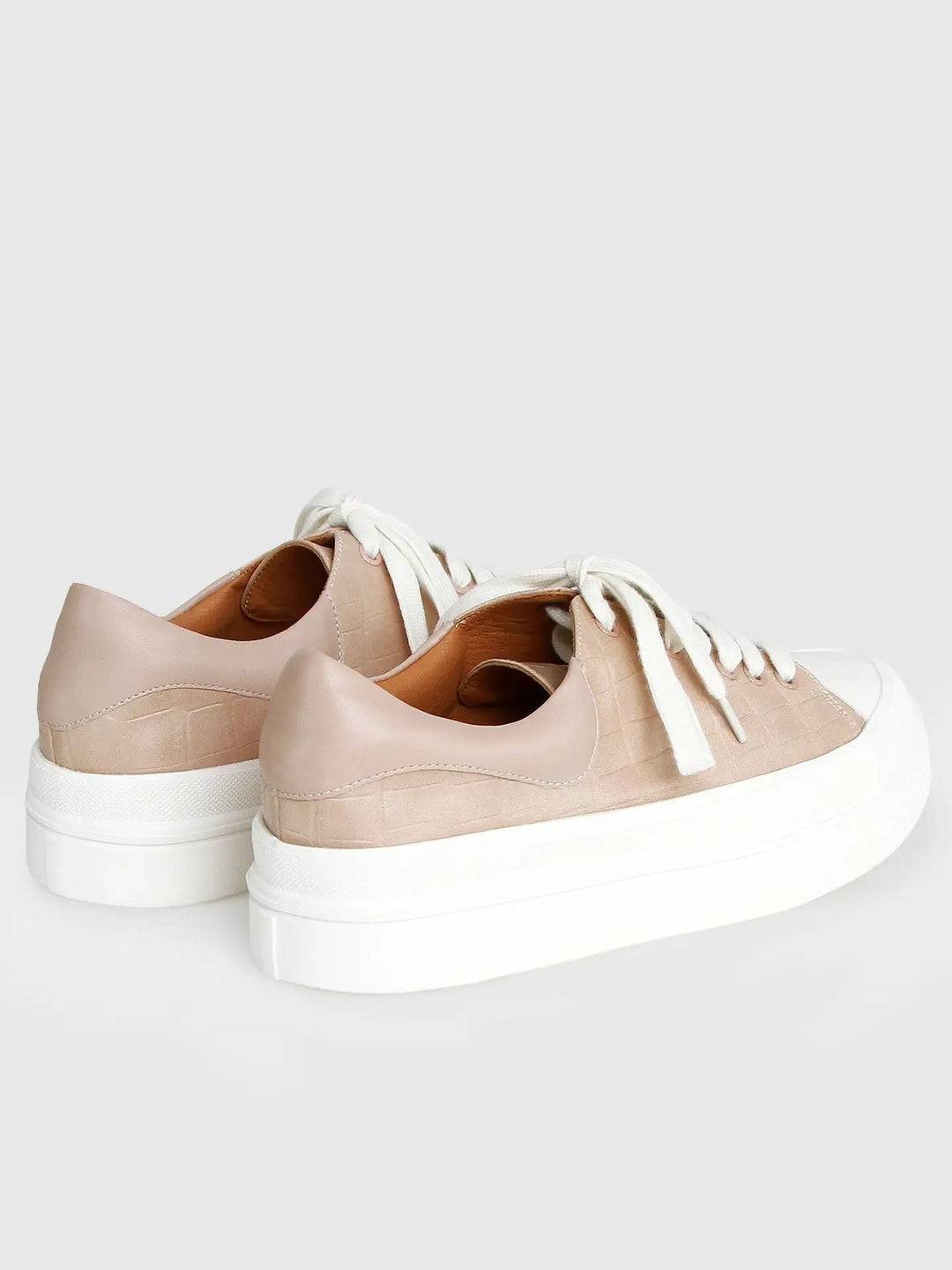 Espadrilles en cuir de crocodile Just A Dream - Semelle intérieur rembourrée