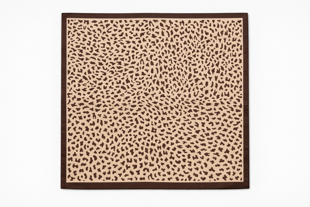 Foulard Léopard Beige & Brun