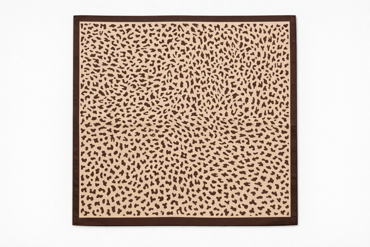 Foulard Léopard Beige & Brun