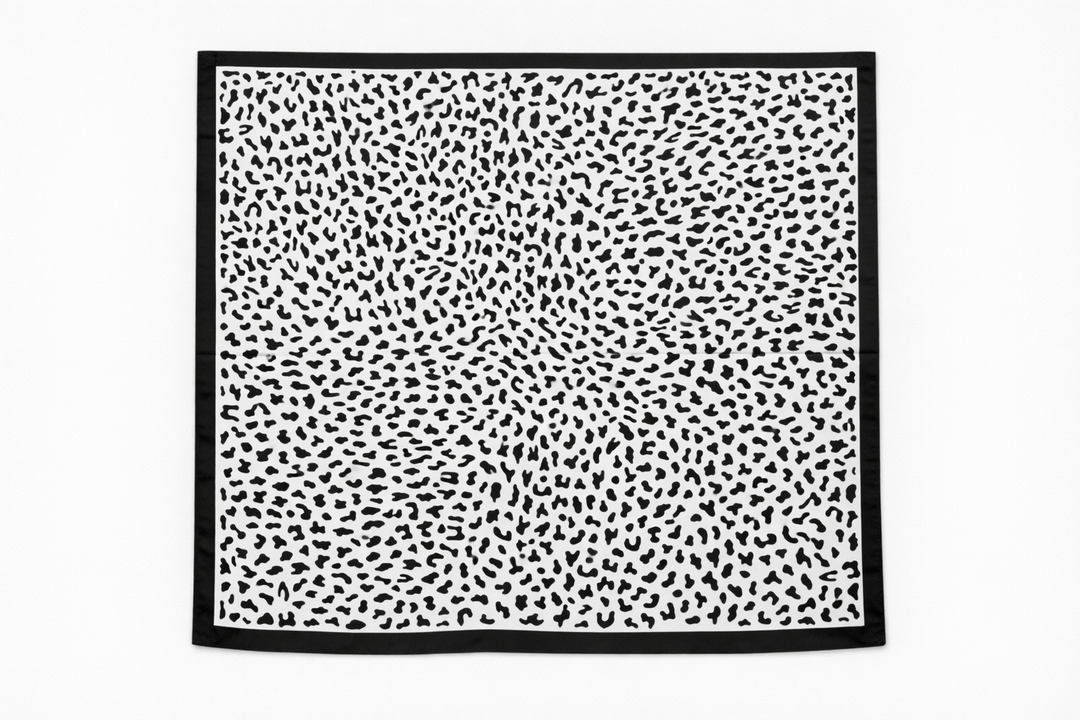 Foulard Léopard Noir & Blanc