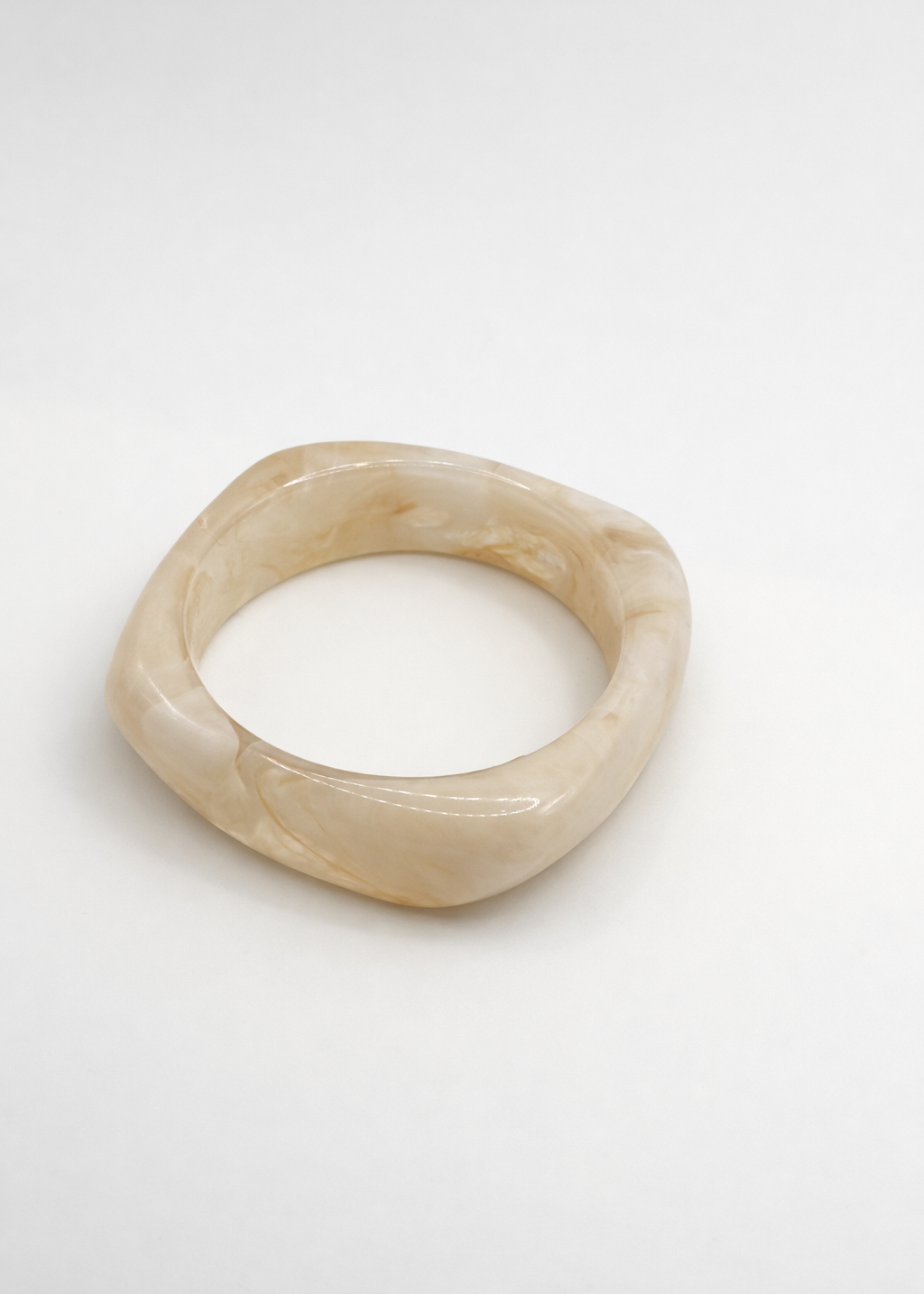 Bracelet marbré crème