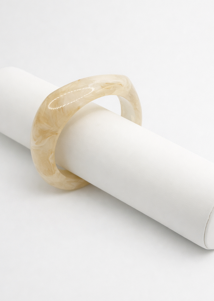 Bracelet marbré crème