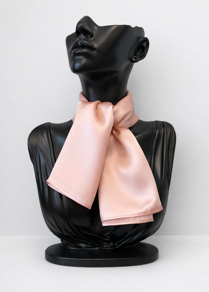Foulard Rose satinée