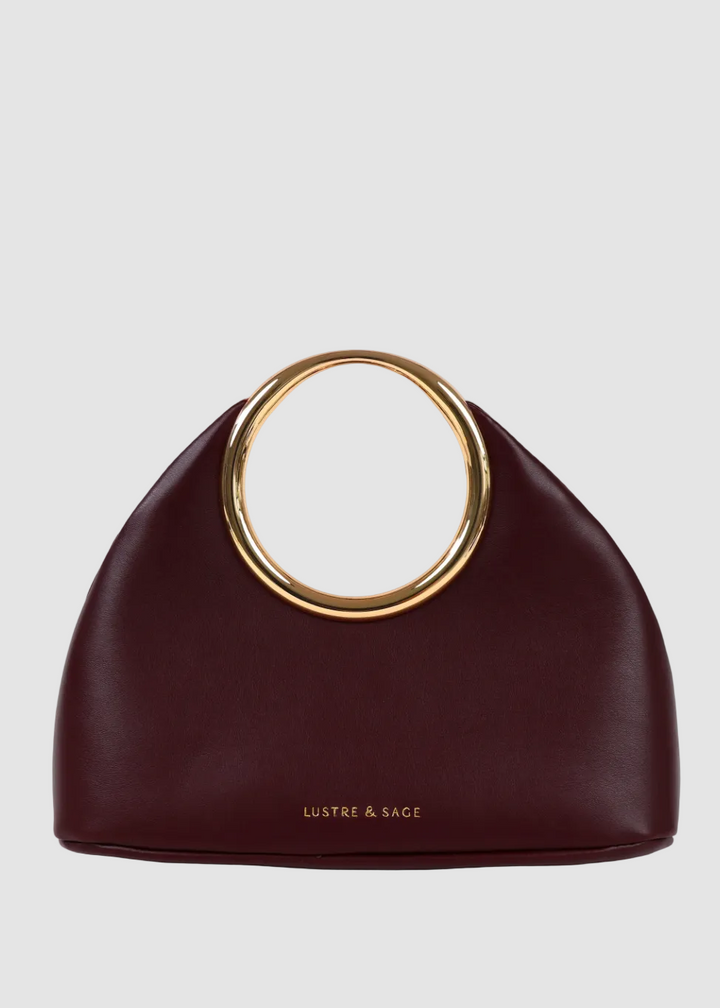 Hailey Statement top handle bag in white