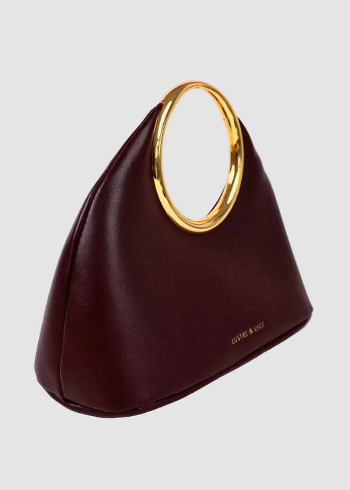 Hailey Statement top handle bag in white