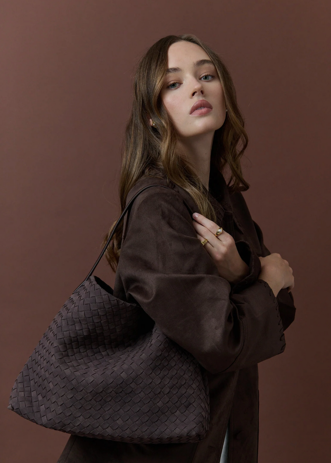 Calla woven bag in brown