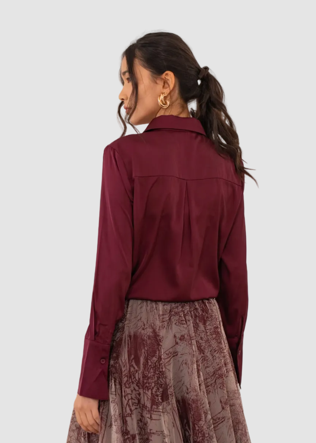 Chemise satinée Lea