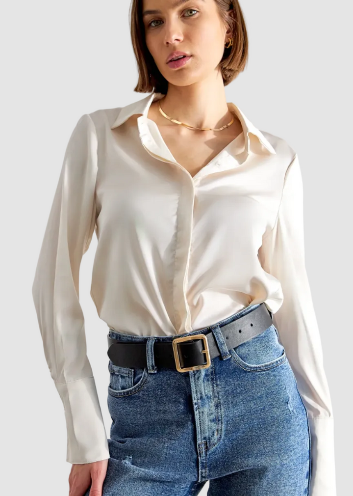 Chemise satinée Lea