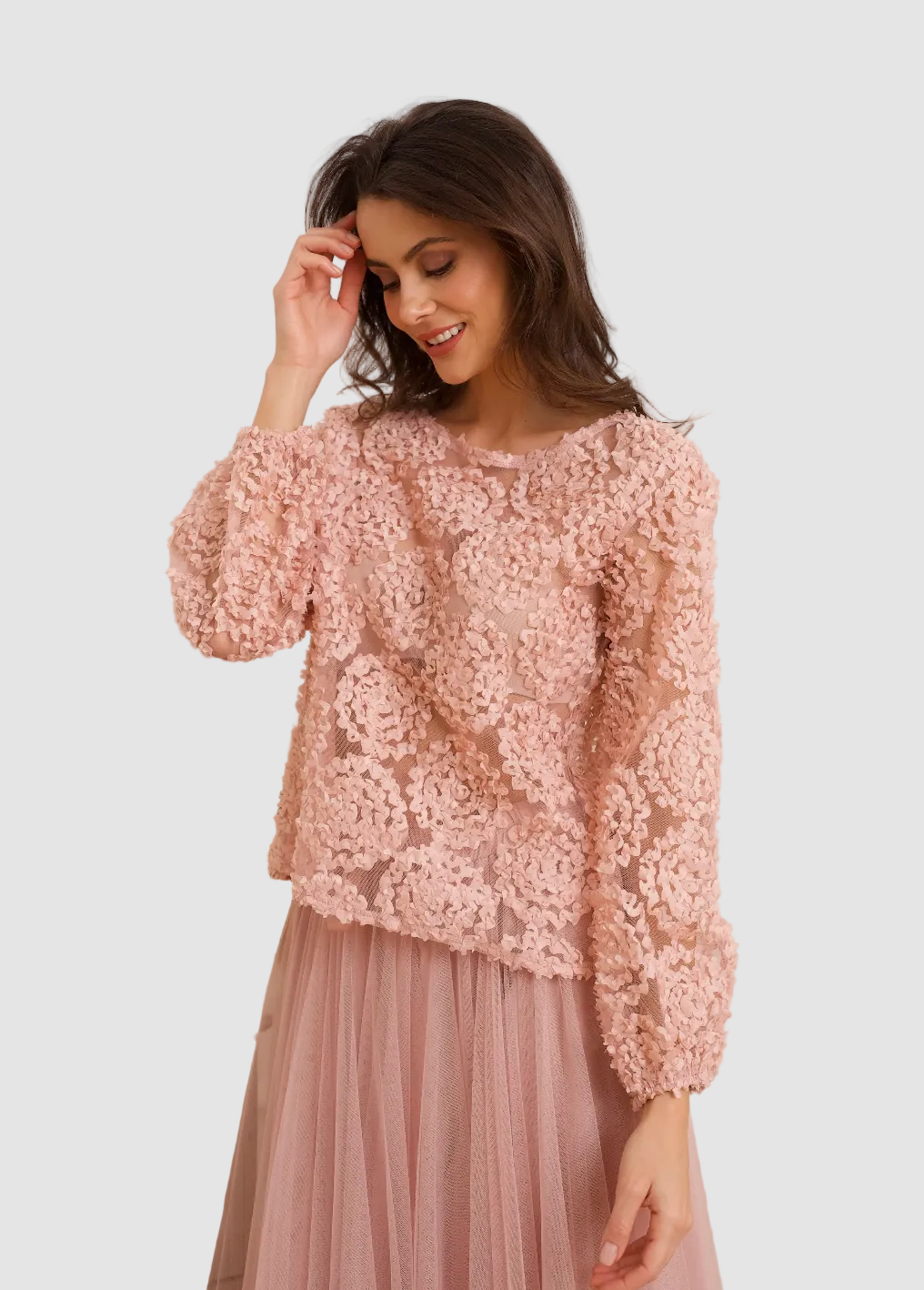 Blouse à rosaces