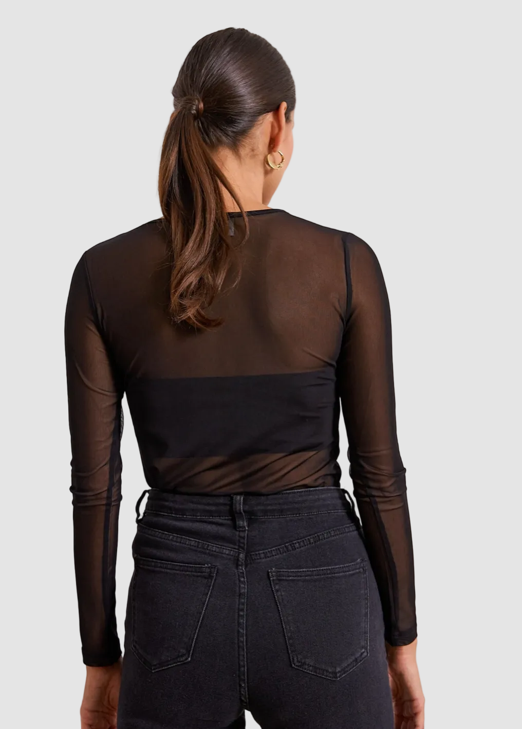 Top en résille stretch