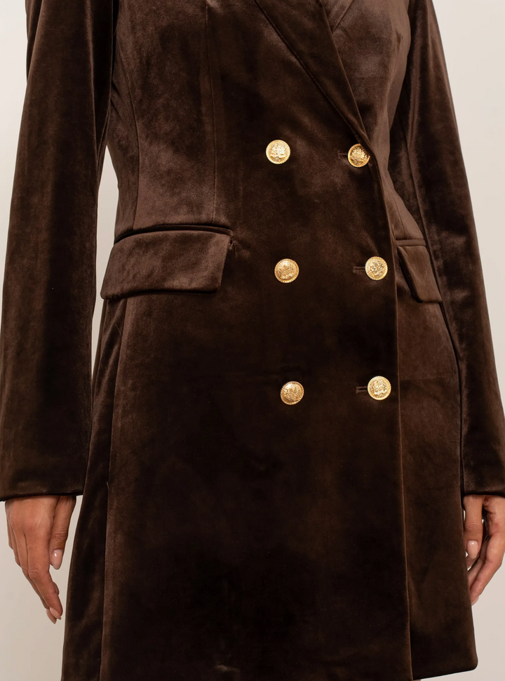 Robe blazer ajustée en velours - Marisa