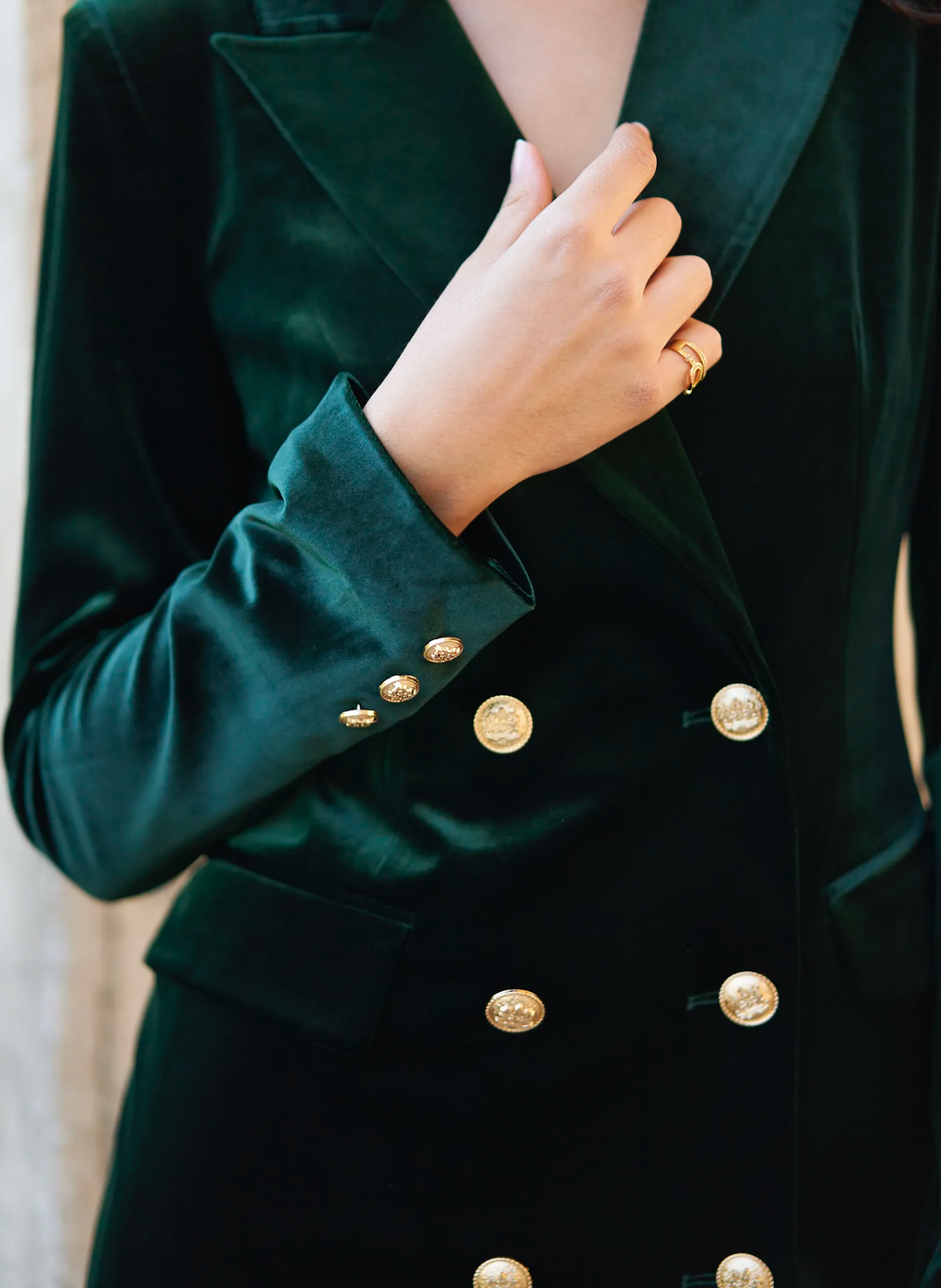 Robe blazer ajustée en velours - Marisa