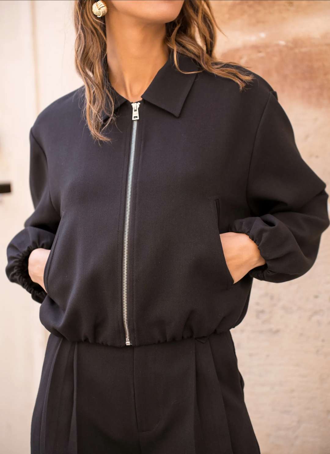 Veste courte zippée – Coupe moderne