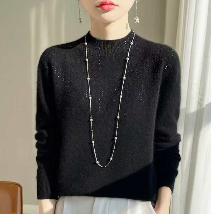 Pull en maille à strass étincelants