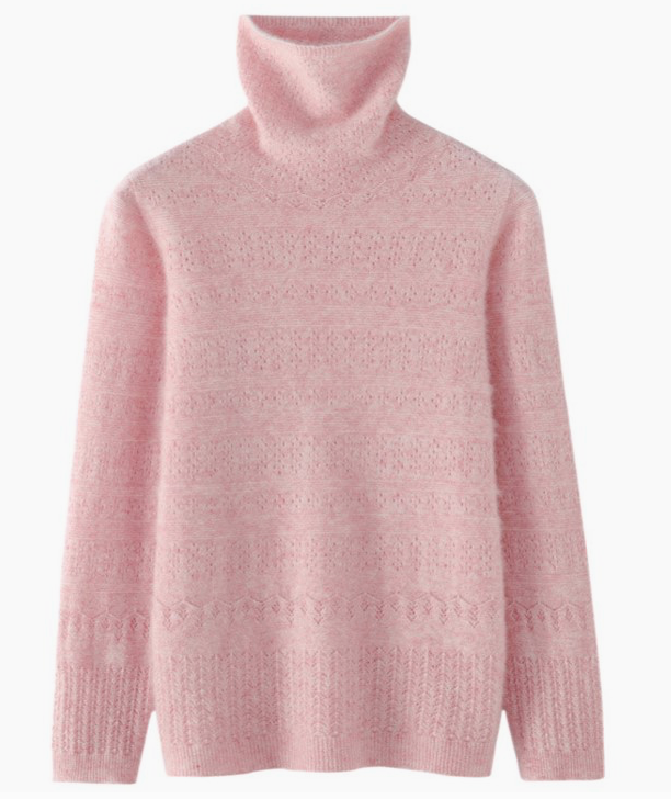 Pull à col roulé en laine mérinos douillette