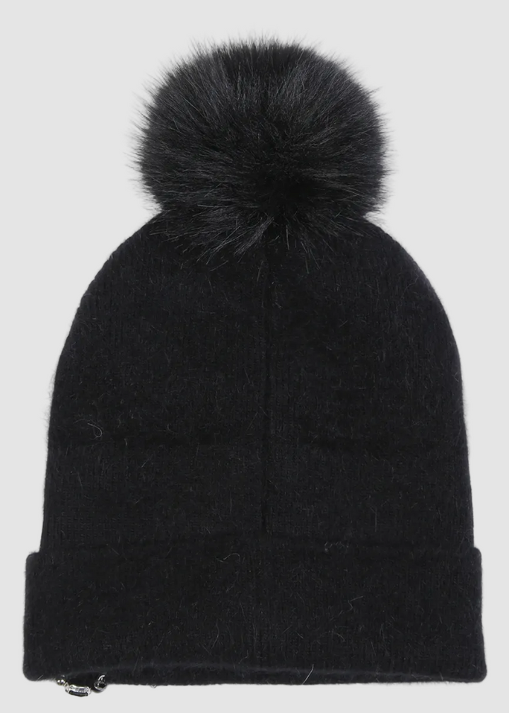 Chapeau Pompom avec Bijoux Scintillants