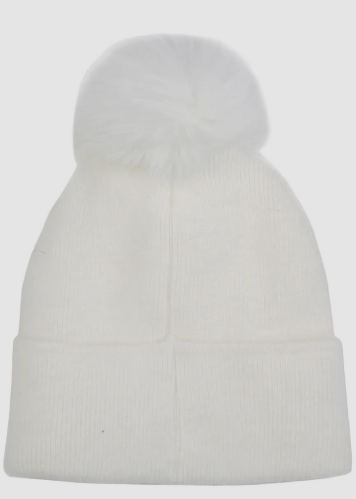 Chapeau Pompom avec Bijoux Scintillants