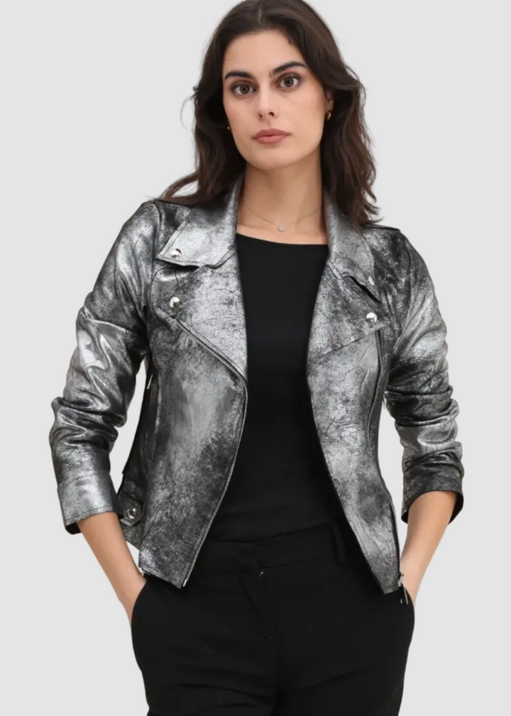 Veste perfecto Suédine Doré/Argenté