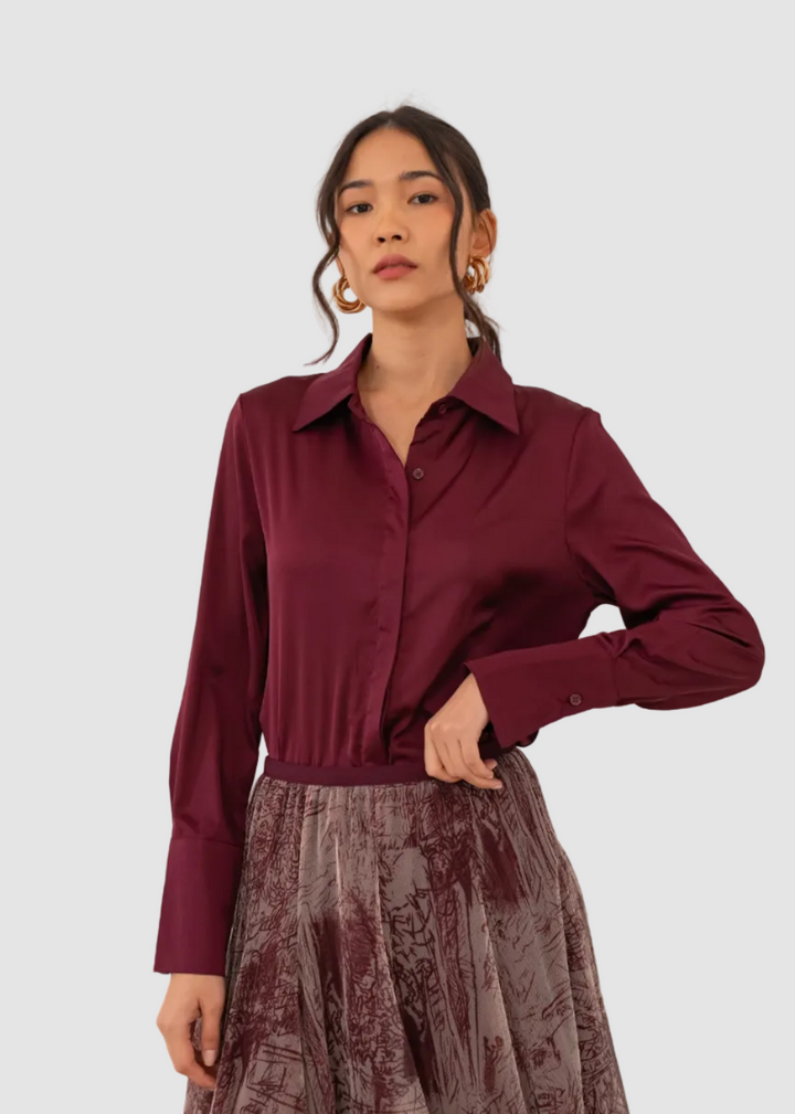 Chemise satinée Lea