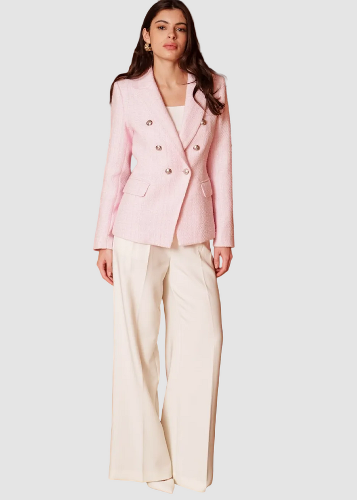 Veste tailleur coupe ajustée en tweed
