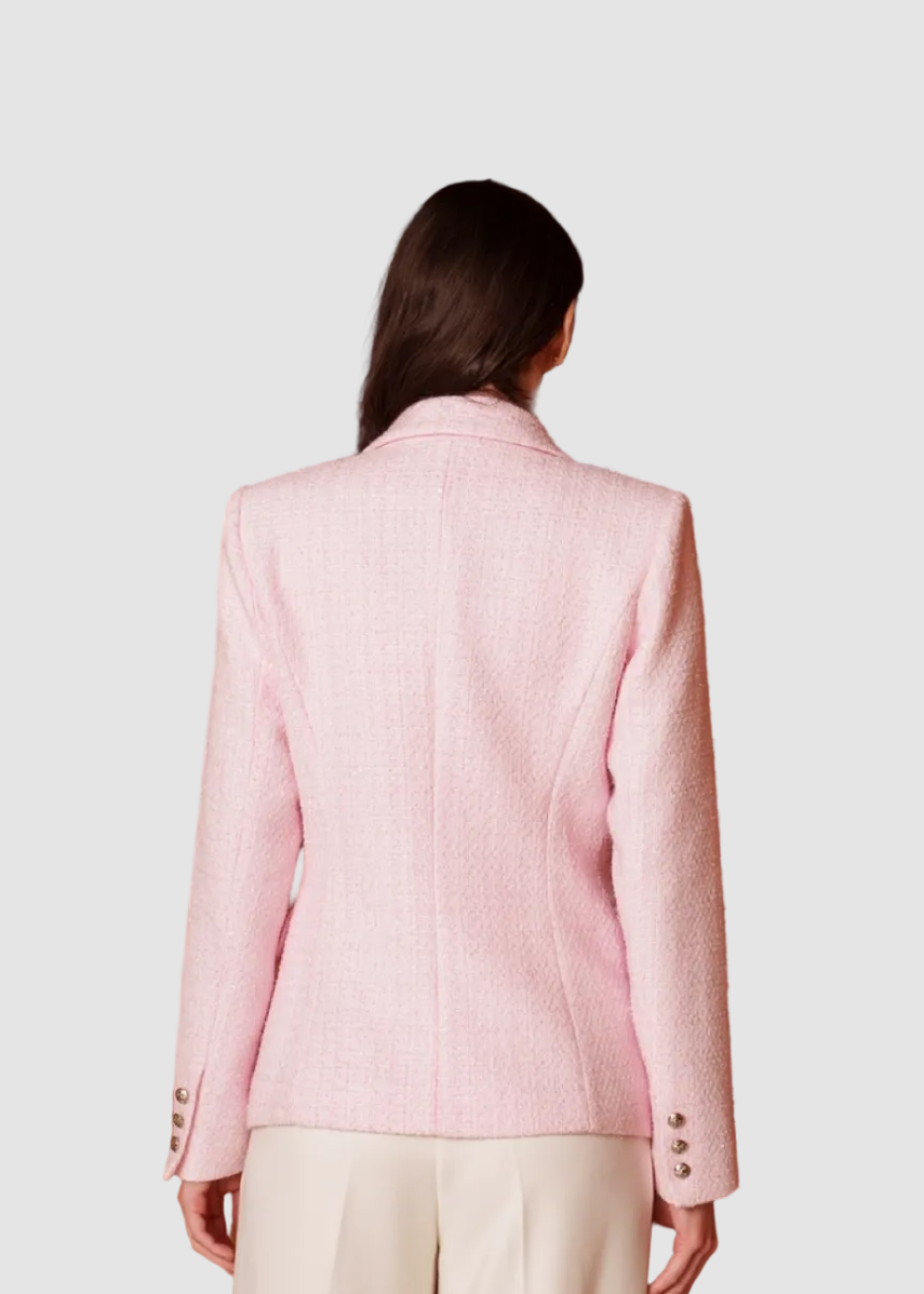 Veste tailleur coupe ajustée en tweed